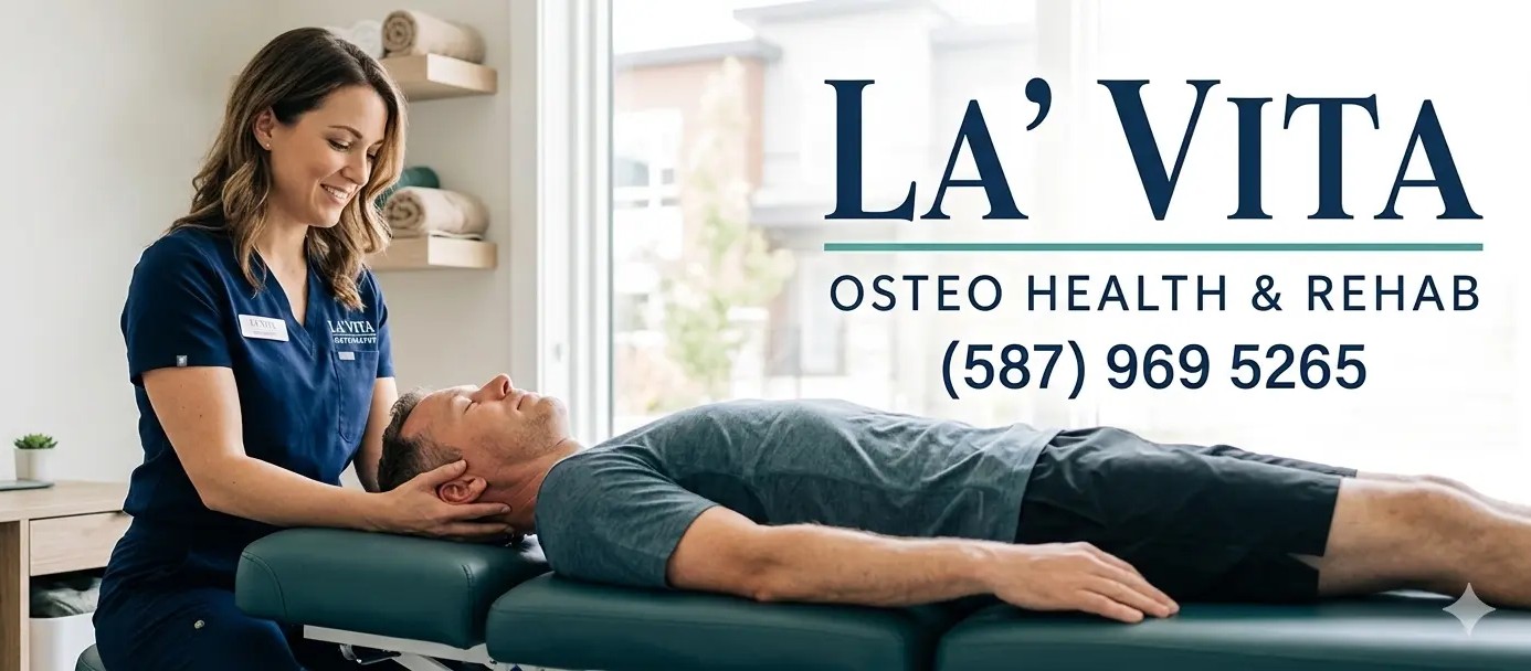 Calgary osteopath performing gentle osteopathic therapy on patient