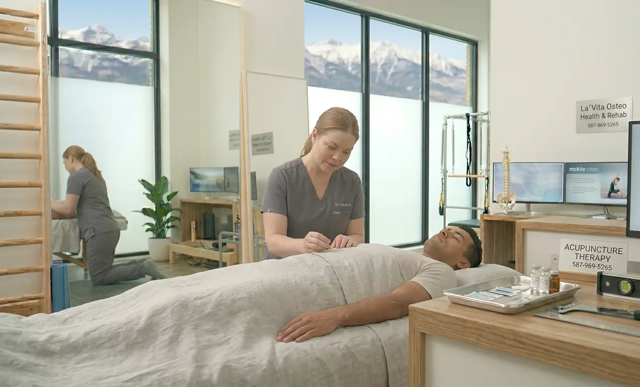 Acupuncture therapy session in Calgary for pain relief