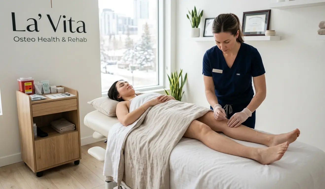 Acupuncture therapy session for wellness